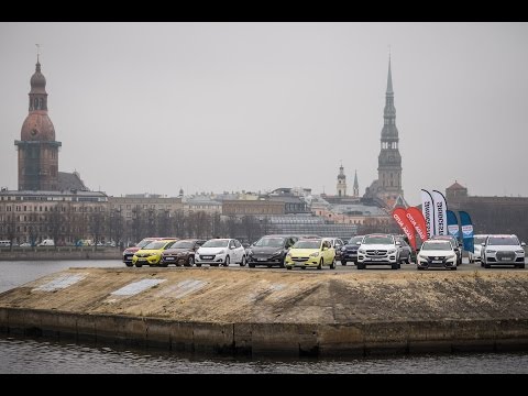 Latvijas Gada auto 2016 pretendenti uz AB dambja Rīgā