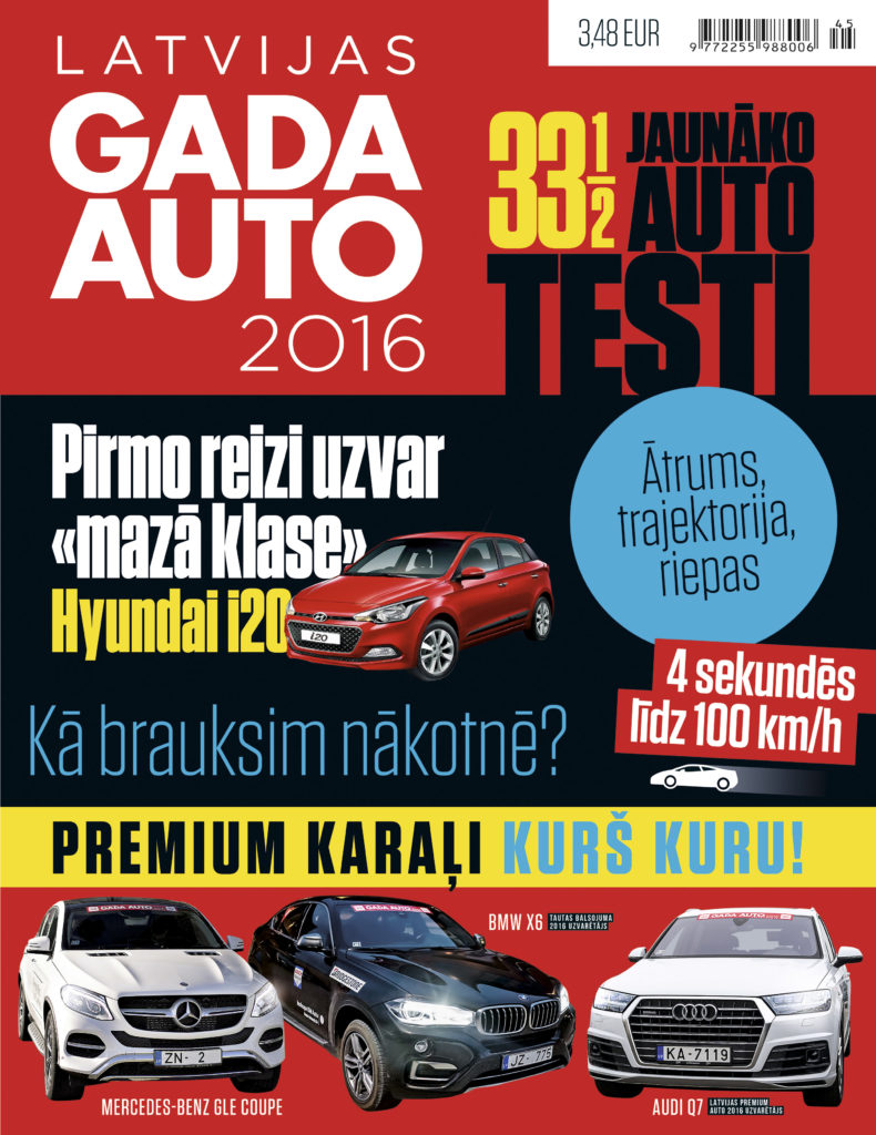 Jaunais žurnāls Latvijas Gada auto 2016 jau ceļā pie lasītājiem